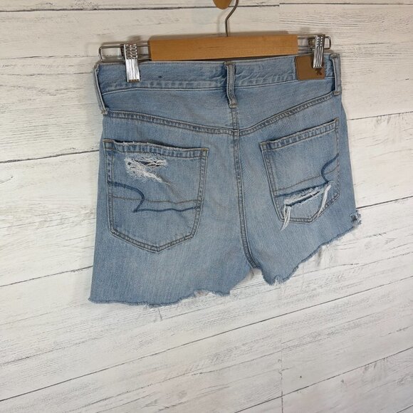 American Eagle Outfitters Shorts SZ 6 Vintage High Rise Distressed Cut Off Vacay - Picture 10 of 15